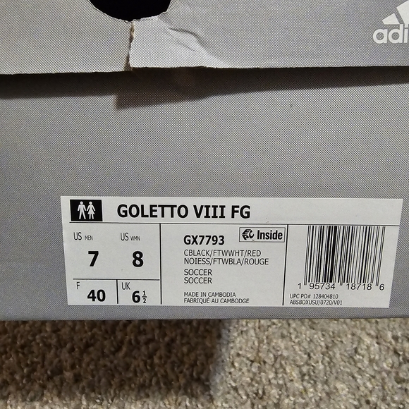 Adidas Goletto VIII FG Soccer Cleats Men's Youth 7 Good Used Condition With Box - Picture 11 of 11